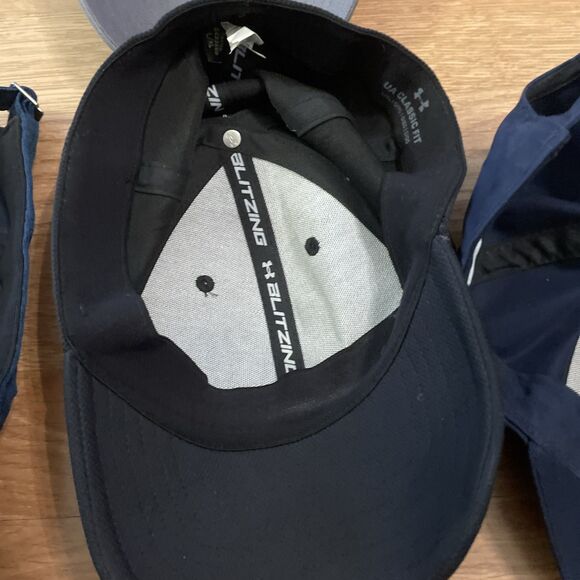 Lot Of 4 Under Armour Caps - Men’s OSFA & L/XL Blue/ Black/grey - Picture 9 of 11